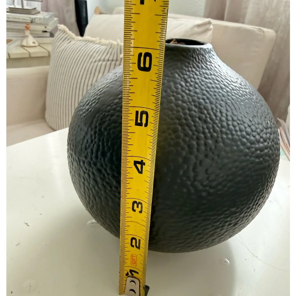 Crate & Barrel CB2 black ceramic vase